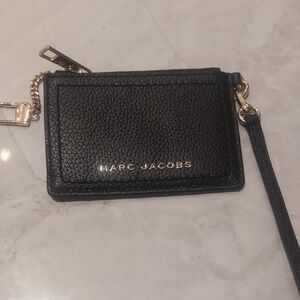 Marc Jacobs Black Wristlet with Gold Accents